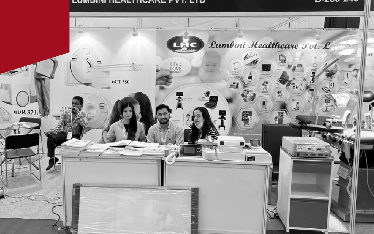 Lumbini Healthcare exhibition booth