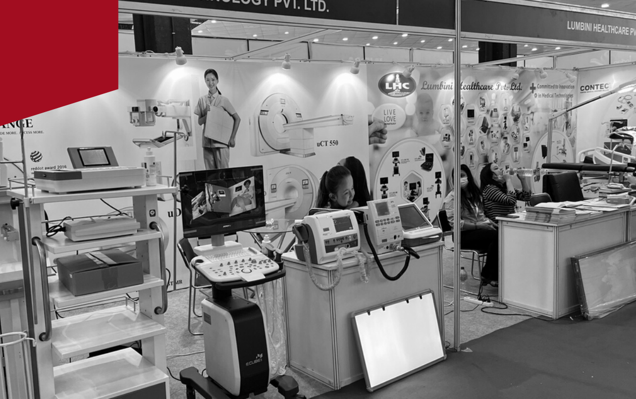 Lumbini Healthcare trade show booth
